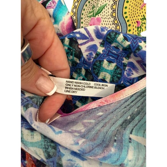 NEW Nanette Lepore Bollywood Sublimation Caftan Cover-Up Dress NWT - Size L - Picture 7 of 11
